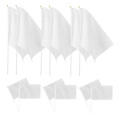 CIMAXIC 20 Stück Handheld Flagge Leere Handfahne für Sportevents mit PP Stab für Fußball und Andere Wettbewerbe Vielseitige Verwendung Robust und Handlich CIMAXIC 20 Stück Handheld Flagge Leere Handfahne für Sportevents mit PP Stab für Fußball und Andere Wettbewerbe Vielseitige Verwendung Robust und Handlich von CIMAXIC