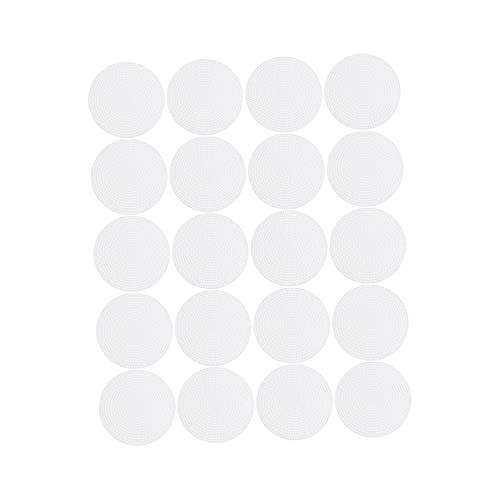 CIMAXIC 20 Stück Runde Kreuzstich-kunststoffgitterplatten Zum Selbermachen 3D-sticknetzplatten DIY-taschenboden-Liner-Board Manuelles Netzstück Für Heimwerker Größe 11,5 cm von CIMAXIC