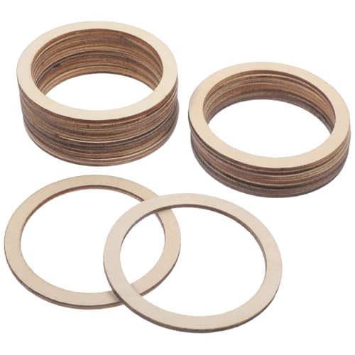 CIMAXIC 20 Stück Unbehandelte Holzringe Runde Holzscheiben für DIY Bastelprojekte Glatte Oberfläche für Kreative Gestaltung für Familienaktivitäten CIMAXIC 20 Stück Unbehandelte Holzringe Runde Holzscheiben für DIY Bastelprojekte Glatte Oberfläche für Kreative Gestaltung für Familienaktivitäten von CIMAXIC