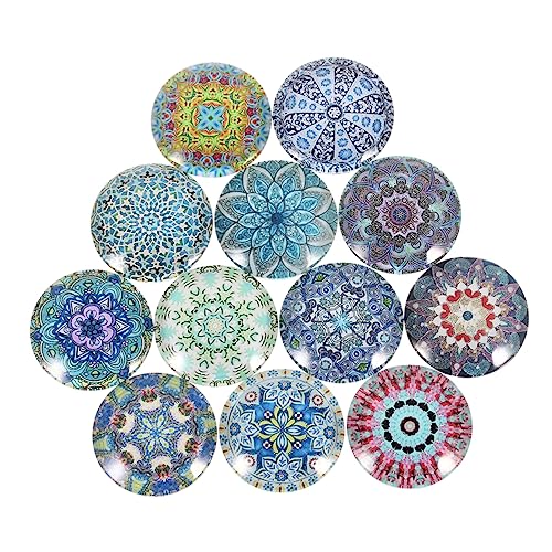 CIMAXIC Glas-Patches Im Ethno-Stil 12 Mm Flache Rückseite Edelstein-Aufkleber Zur Schmuckherstellung Charms von CIMAXIC