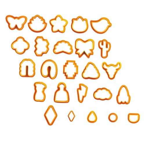 CIMAXIC 25-teiliges Set Werkzeug Zum Formen Von Ohrringen Matter Ton Superleichter Ton Weiße Tonperlen Formen Aus Lufttrockener Ton Luftgetrockneter Lehmbausatz Ton-kit Plastik Orange von CIMAXIC