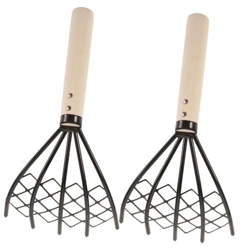 CIMAXIC Netzrechen Für Meeresfrüchte Mit Holzgriff Muschelschaber Bagger-Werkzeug Aus Kohlenstoffstahl von CIMAXIC