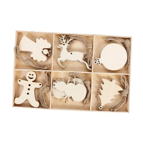 CIMAXIC 30 Stück Holz-holzscheiben Für Weihnachtsdeko Hängende Dekoration DIY-bastelzubehör Für Fenster Und Wand von CIMAXIC