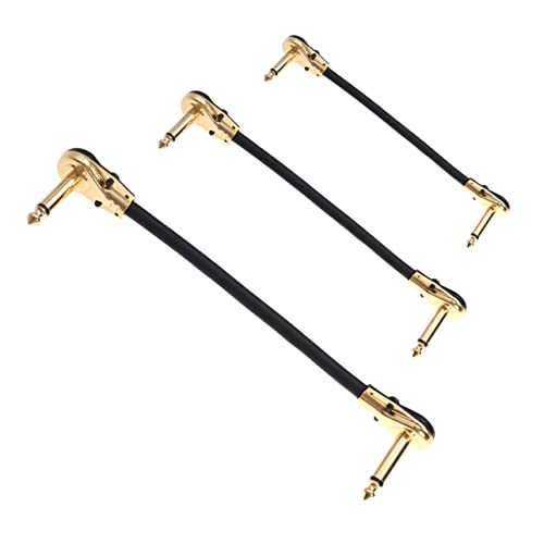 CIMAXIC 3Stücke Gitarren Audiokabel Flachkopf für Bass und Effekte Robust und Flexibel für Musiker und Studioanwendungen von CIMAXIC