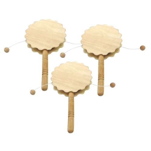 CIMAXIC 3Stücke Unvollendete Rasseltrommel Holz DIY Malset für Bastelideen Malfähigkeiten für Musikspiele und Dekoration CIMAXIC 3Stücke Unvollendete Rasseltrommel Holz DIY Malset für Bastelideen Malfähigkeiten für Musikspiele und Dekoration von CIMAXIC