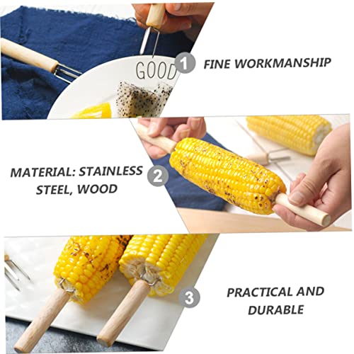 Maisgabeln 4 Stück Dreipin Design für Bbq Kochen Maiskolbenhalter Obstgabeln Leicht zu Reinigen für Camping und Familienküchen Maisgabeln 4 Stück Dreipin Design für Bbq Kochen Maiskolbenhalter Obstgabeln Leicht zu Reinigen für Camping und Familienküchen von CIMAXIC