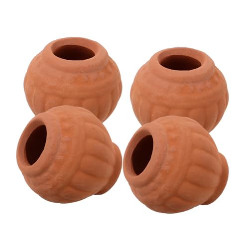 CIMAXIC 4er-Set Kleine Terrakotta-töpfe Tontöpfe Mini Anzuchttopf Für Pflanzen Terrakotta-blumentöpfe Gartentöpfe Pflanzgefäße Für Fensterbank Oder Schreibtisch von CIMAXIC