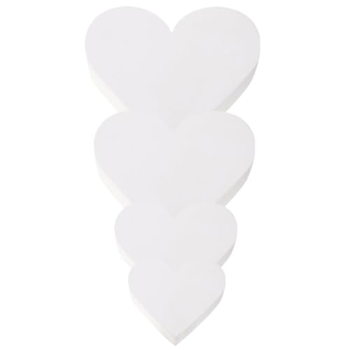 CIMAXIC 4 Stück Teiliges Herzförmiges Schaumstoff Modell für Tortendekoration zum Üben der Tortengestaltung Höhe Vielseitig Einsetzbar für Kreative Kuchenprojekte von CIMAXIC