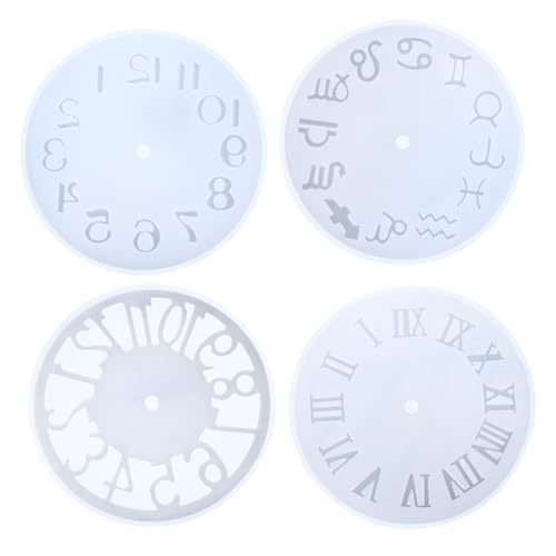CIMAXIC 4 Stück Uhren Silikonformen Teiliges Epoxidharz Gießform für DIY Wanduhren Arabischen und Römischen Ziffern Kreative Bastelideen für Zuhause CIMAXIC 4 Stück Uhren Silikonformen Teiliges Epoxidharz Gießform für DIY Wanduhren Arabischen und Römischen Ziffern Kreative Bastelideen für Zuhause von CIMAXIC