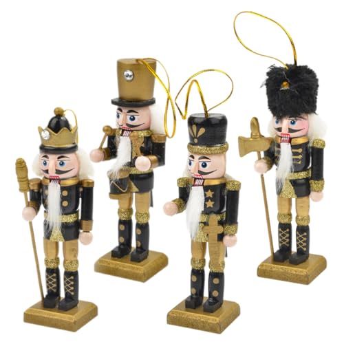 CIMAXIC Hängende Weihnachts-nussknacker Aus Holz 4 Stück Dekoratives Nussknacker-Ornament Für Weihnachtsbaum-Dekoration CIMAXIC Hängende Weihnachts-nussknacker Aus Holz 4 Stück Dekoratives Nussknacker-Ornament Für Weihnachtsbaum-Dekoration von CIMAXIC