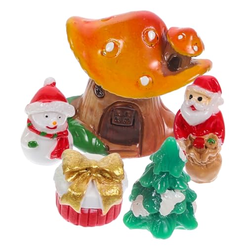CIMAXIC 5 Stück Weihnachtsdekorationen Aus Kunstharz Miniatur-weihnachtsschmuck Für Tischdeko Und Feiern von CIMAXIC