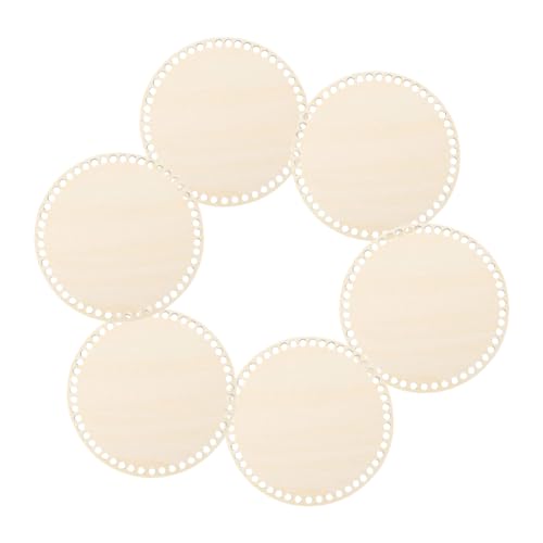 CIMAXIC 6Stücke Holz Bodenplatten für Häkelkörbe Runde DIY Bastelunterlagen Langlebigem Holz für Häkeltaschen und Webprojekte CIMAXIC 6Stücke Holz Bodenplatten für Häkelkörbe Runde DIY Bastelunterlagen Langlebigem Holz für Häkeltaschen und Webprojekte von CIMAXIC