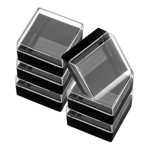 CIMAXIC 6Stücke Transparente Probenboxen für Mineralien und Figuren Platzsparende Organizer Boxen zur Sicheren Aufbewahrung und Präsentation von CIMAXIC