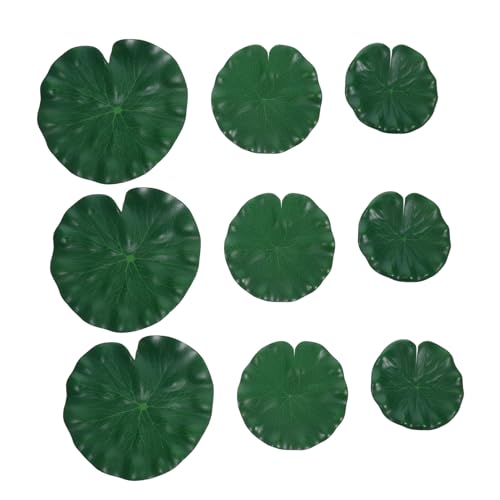 CIMAXIC 9 Stück Künstliche Lotusblätter für Teich Dekoration Schwimmende Wasserlilien für Garten Aquarium und Pool Realistische Seerosen Pads CIMAXIC 9 Stück Künstliche Lotusblätter für Teich Dekoration Schwimmende Wasserlilien für Garten Aquarium und Pool Realistische Seerosen Pads von CIMAXIC