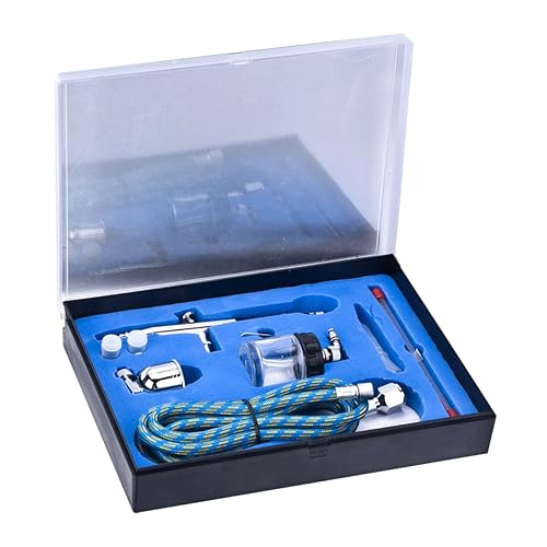 CIMAXIC Airbrush Spray Paint Set Airbrush Kit mit Kompressor für Nagelkunst Kuchenverzierung Körperkunst und Modellbau Tragbar und Benutzerfreundlich von CIMAXIC