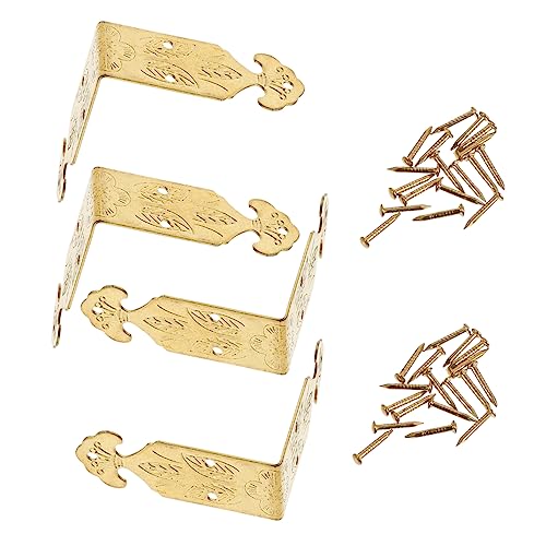 CIMAXIC Box Mit 4 Sätzen schutzkappen schutzecken kleiderstange Schrank schmuckbox holzschutz Fußleiste Auto trimmen Tür Möbelzubehör im Vintage-Stil Schmuckkästchenschutz Messing Golden CIMAXIC Box Mit 4 Sätzen schutzkappen schutzecken kleiderstange Schrank schmuckbox holzschutz Fußleiste Auto trimmen Tür Möbelzubehör im Vintage-Stil Schmuckkästchenschutz Messing Golden von CIMAXIC
