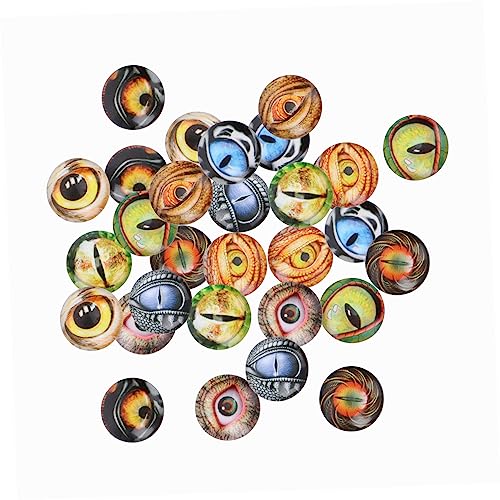 CIMAXIC 100 Glas Cabochons Mit Tieraugen-Muster Für Bastelarbeiten Transparent DIY-schmuck-Ornament von CIMAXIC