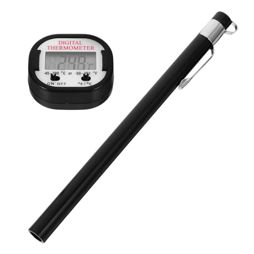 CIMAXIC Elektronisches Küchenthermometer mit Präziser Sonde Schnellem Temperaturmessung Geeignet für Fleisch Backofen Grill und Haushalt Inkl Schutzabdeckung Schwarzes Gehäuse Einfach von CIMAXIC