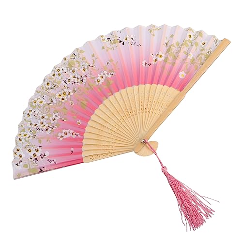 CIMAXIC Faltbarer Handfächer mit Kirschblüten Muster Elegantes Ornament für Frauen als oder Dekoration für Hochzeiten Partys und Besondere Anlässe von CIMAXIC
