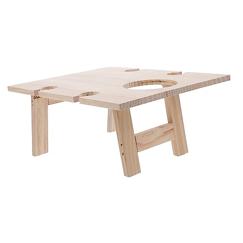 CIMAXIC Eleganter Klappbarer Weintisch Aus Holz Für Den Außenbereich Weinregal Für Picknicks Im Freien von CIMAXIC