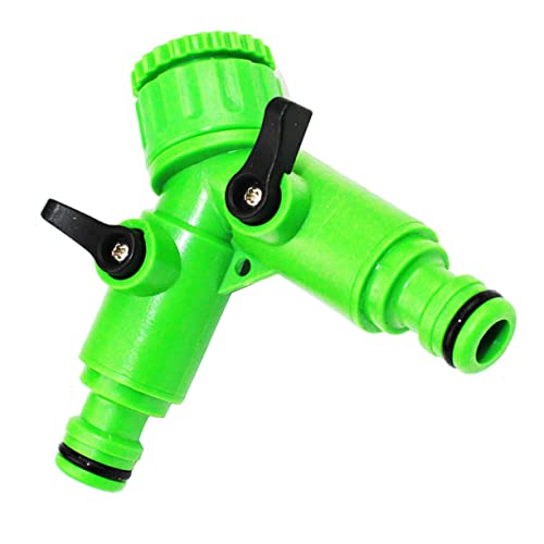 CIMAXIC Schlauchverbinder Gartenschlauchadapter 2-Wege Wasserverteiler Abs-Material Dichtungsring Auslaufsicher Wandmontage von CIMAXIC