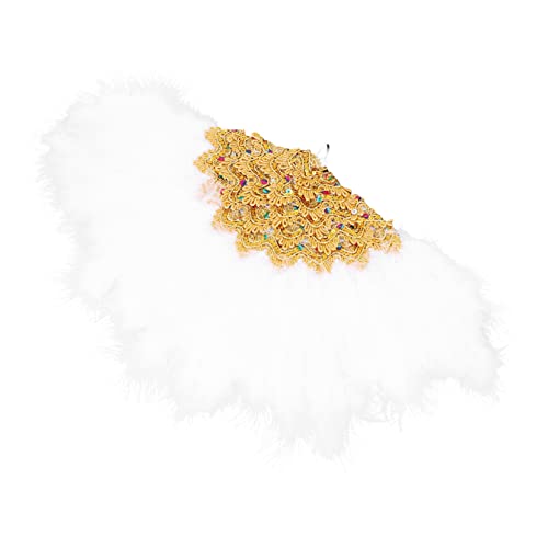 CIMAXIC Handfächer Federn für Frauen Hochzeits und Party Fächer Elegantes Accessoire mit Flexiblem Design und Hervorragender Haltbarkeit für Fotografie und Besondere Anlässe von CIMAXIC