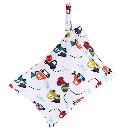 CIMAXIC Kinderwagen Wet Dry Wasserdichter Windel Organizer für Strand Kita für Trockene Kleidung Kompakt Strapazierfähig Blaues Auto Design von CIMAXIC