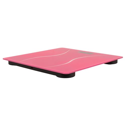 CIMAXIC Kompakte Digitale Personenwaage Intelligente Wiederaufladbare Körperwaage für Präzise Messungen für Zuhause Badezimmer und Studentenwohnheime Elegantem Design Pinker von CIMAXIC