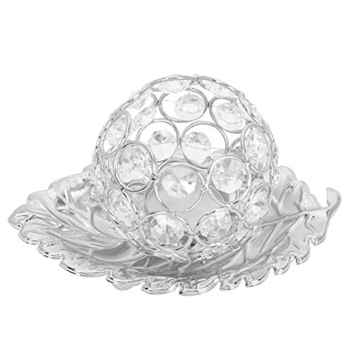 CIMAXIC Kerzenhalter Aus Kristall Und Metall Mit Blattmuster Für Hochzeiten Zuhause Und Tischdekoration von CIMAXIC