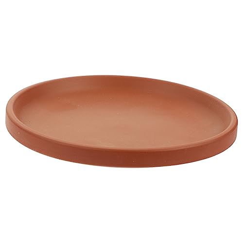 CIMAXIC Pflanzentopfsaucer Keramiktropfschale Rund Terrakottafarben und Langlebig für Innen und Außenbereiche Gartenprojekte und von CIMAXIC