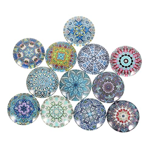 CIMAXIC Schmuckzubehör 20 Stück Glas-Patches Im Ethnischen Stil Edelstein-Patch 18 Mm Durchmesser Sicheres Glasmaterial von CIMAXIC