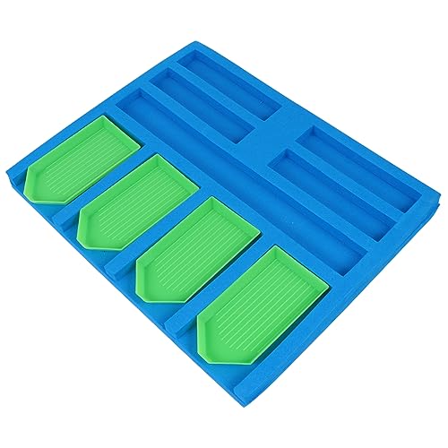 CIMAXIC Tablett Strasssteine ​​Strassmalerei Accessoire Strassmalerei Zubehör Handgefertigtes Werkzeug Strassmalerei Tablett Organizer Strassmalerei Kit Blauer Schwamm von CIMAXIC