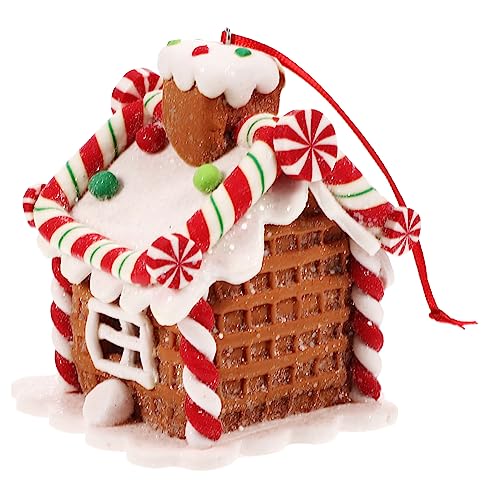 CIMAXIC Süßigkeitenhaus-Ornament Für Weihnachtsbaum Hängende Dekoration Aus Ton Weihnachtsfeier-hängeanhänger Für Fenster von CIMAXIC