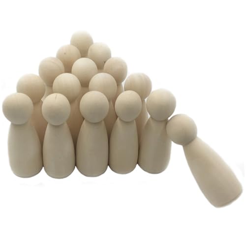 Handgefertigte Holz-steckpuppen 10 Stück 45 Mm Holzpuppen Menschen Spielzeug Für Jungen Und Mädchen Und Bastelbegeisterte von CIMAXIC