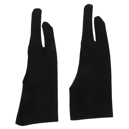 Künstlerhandschuhe 4 Stück für Tablet Zeichnen Zwei Finger Skizzierhandschuhe Atmungsaktive Zeichnhandschuhe für Grafiktabletts für Malerei und Skizzieren von CIMAXIC