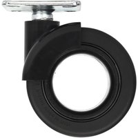 Lenkrolle rotola schwarz, 47x47 mm, d. 65 x H.80 mm, Achsabstand 35x35mm Cime von CIME