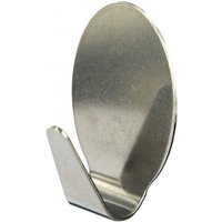 Cime - Ovaler Deko-Haken, selbstklebend, H.40mm, B.27mm, Edelstahl, 1 Stück. von CIME