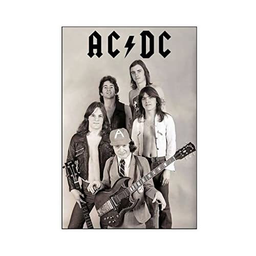 ACDC Rock Band Poster Leinwand Poster Schlafzimmer Dekor Sport Landschaft Büro Zimmer Dekor Geschenk ungerahmt 30 x 45 cm von CINASA