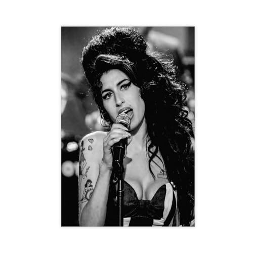 Amy Winehouse Kunstdruck auf Leinwand, Poster, Schlafzimmer, Dekoration, Sport, Landschaft, Büro, Raumdekoration, Geschenk, ungerahmt, 30 x 45 cm von CINASA