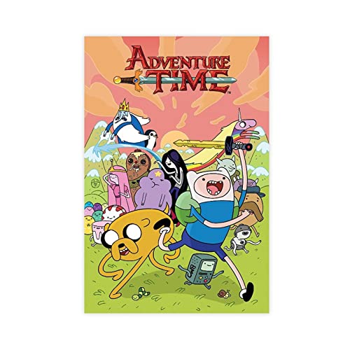 Animiertes Abenteuer Drama Adventure Time Kunst Poster Leinwand Poster Schlafzimmer Dekor Sport Landschaft Büro Zimmer Dekor Geschenk Unrahmen-Stil 60 x 90 cm von CINASA