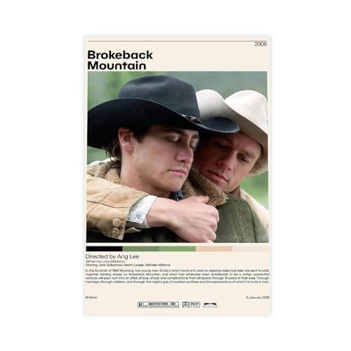 Brokeback Mountain Poster Leinwand Poster Schlafzimmer Dekor Sport Landschaft Büro Zimmer Dekor Geschenk Unrahmen-Stil 50 x 75 cm von CINASA