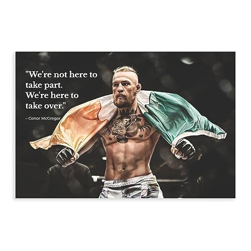 Conor McGregor Motivationsposter auf Leinwand, Poster, Wandkunst, Dekor, Bild, Gemälde für Wohnzimmer, Schlafzimmer, Dekoration, ungerahmt, 60 x 90 cm von CINASA