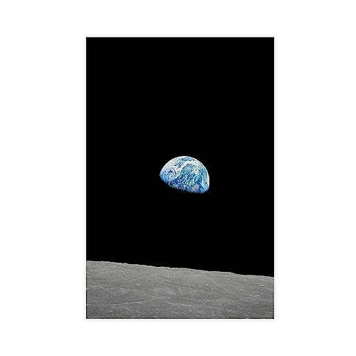 Earthrise during Apollo 8, NASA Remastered Scifi Wall Decor, Space Launch Canvas Poster Wall Art Decor Print Picture Paintings for Living Room Bedroom Decoration Unframe-style 20x30inch(50x75cm) von CINASA