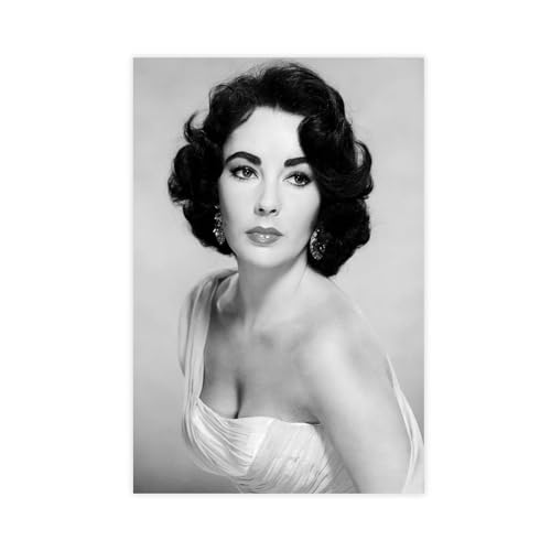 Elizabeth Taylor berühmte Filmschauspielerin, Leinwand-Poster, Wandkunst, Dekor, Bild, Gemälde für Wohnzimmer, Schlafzimmer, Dekoration, ungerahmt, 20 x 30 cm von CINASA