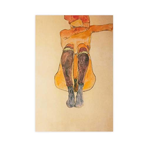 Exklusive Kunstmaler Egon Schiele Ästhetisches Poster 9 Leinwand Poster Schlafzimmer Dekor Sport Landschaft Büro Zimmer Dekor Geschenk Unrahmen-Stil 60 x 90 cm von CINASA