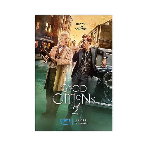 Filmposter "Good Omens Season 2 2023", Leinwandposter, Schlafzimmer, Dekoration, Sport, Landschaft, Büro, Raumdekoration, Geschenk, ungerahmt, 40 x 60 cm von CINASA