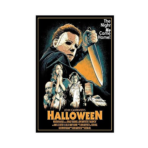 Filmposter Halloween 1978, Leinwand-Poster, Wandkunst, Dekor, Bild, Gemälde für Wohnzimmer, Schlafzimmer, Dekoration, ungerahmt, 50 x 75 cm von CINASA