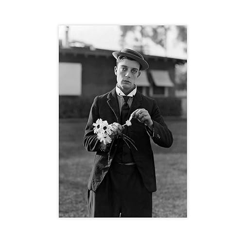 Filmschauspieler – Buster Keaton Vintage-Poster, Leinwand, Poster, Schlafzimmer, Dekoration, Sport, Landschaft, Büro, Raumdekoration, Geschenk, ungerahmt, 30 x 45 cm von CINASA