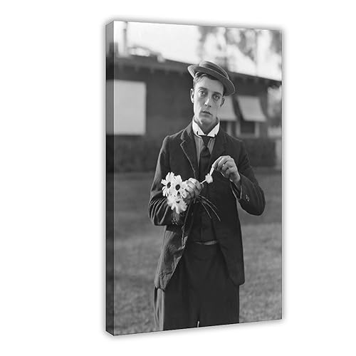 Filmschauspieler – Buster Keaton Vintage Poster Leinwand Poster Schlafzimmer Dekor Sport Landschaft Büro Zimmer Dekor Geschenk Rahmenstil 20 x 30 cm von CINASA