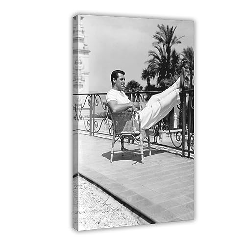 Filmschauspieler – Cary Grant Retro-Poster, Leinwand-Poster, Wandkunst, Dekordruck, Bild, Gemälde für Wohnzimmer, Schlafzimmer, Dekoration, Rahmenstil, 50 x 75 cm von CINASA